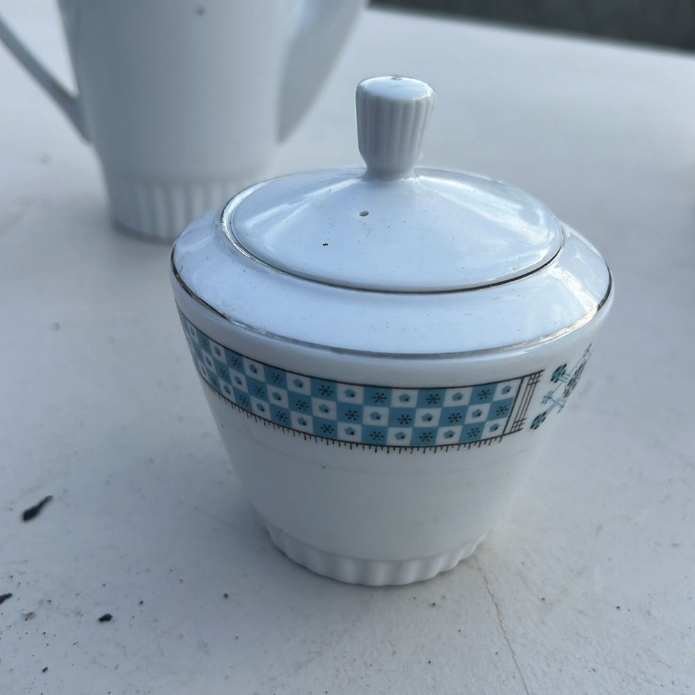 ✨ Mid-Century Modern Tea/Coffee/Chocolate Set – Complete with Rack - Picture 4 of 5